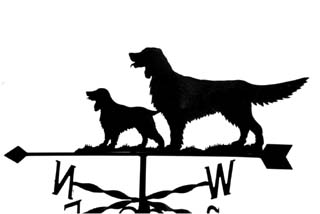 Cocker Spaniel, English Setter weather vane